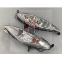 Σετ μπροστά φλας Yamaha Crypton X-135 λευκά κρύσταλλα