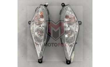 Σετ μπροστά φλας Yamaha Crypton X-135 λευκά κρύσταλλα 2