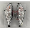 Σετ μπροστά φλας Yamaha Crypton X-135 λευκά κρύσταλλα