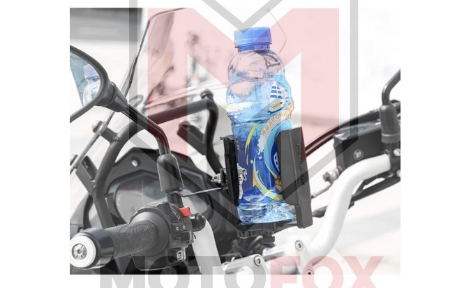 Βάση Μεταλλική Καθρέπτη Ποτηροθήκη Μηχανής Ρυθμιζόμενου Μεγέθους MOTOWOLF Adjustable Cup Holder MDL 3518