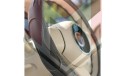 (MMT A050 187140) ΚΑΛΥΜΜΑ ΤΙΜΟΝΙΟΥ ΑΥΤΟΚΙΝΗΤΟΥ ΔΕΡΜΑΤΙΝΟ ΜΑΥΡΟ ΔΙΑΜΕΤΡΟ 36.5-38CM