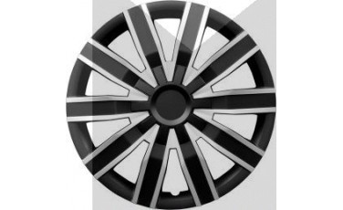 Kάλλυμα τροχών αυτοκινήτου (τάσια) 15'' ιντσών χρώμα μαύρο/ασημί (MMT A112 2044D 15)