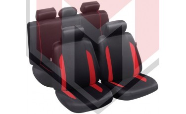 Κάλυμμα Σαλονιού Αυτοκινήτου (κομπλε Σετ μπροστά/πίσω) Χρώμα Μαύρο/κόκκινο (MMT A048 223280)