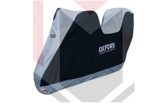 Κουκούλα Moto Oxford Aquatex NEW,αδιάβροχη,μαύρο/ασημί Large με υποδοχή για μπαγκαζιέρα CV205