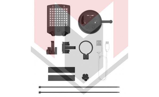 Πίσω Φανάρι LED Με Φλας Με ΑΣΥΡΜΑΤΟ ΧΕΙΡΙΣΤΗΡΙΟ ΠΟΔΗΛΑΤΟΥ