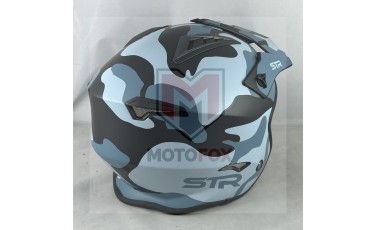 Ανοιχτό Κράνος JET STR S1-BLOX CAMOUFLAGE CAMO MAT ΜΑΥΡΟ ΜΠΛΕ ΜΕ ΓΕΙΣΟ και ΕΣΩΤΕΡΙΚΗ ΦΙΜΕ ΖΕΛΑΤΙΝΑ ΗΛΙΟΥ 2