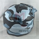 Ανοιχτό Κράνος JET STR S1-BLOX CAMOUFLAGE CAMO MAT ΜΑΥΡΟ ΜΠΛΕ ΜΕ ΓΕΙΣΟ και ΕΣΩΤΕΡΙΚΗ ΦΙΜΕ ΖΕΛΑΤΙΝΑ ΗΛΙΟΥ