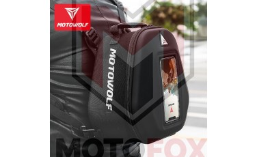 Motowolf Tank Bag Τσάντα Μοτοσυκλέτας με Θήκη Κινητού και Ιμάντες Μαύρο 6lt