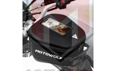 Motowolf Tank Bag Τσάντα Μοτοσυκλέτας με Θήκη Κινητού και Ιμάντες Μαύρο 6lt 2