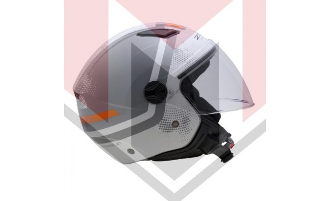 ΚΡΑΝΟΣ ZEN ZN-700 GEMINI ΑΝΟΙΚΤΟ (ECE R22.06) ΑΣΠΡΟ - ΓΚΡΙ - ΠΟΡΤΟΚΑΛΙ