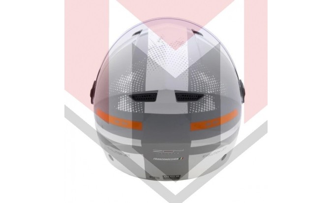 ΚΡΑΝΟΣ ZEN ZN-700 GEMINI ΑΝΟΙΚΤΟ (ECE R22.06) ΑΣΠΡΟ - ΓΚΡΙ - ΠΟΡΤΟΚΑΛΙ