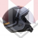 ΚΡΑΝΟΣ ZEN ZN-700 GEMINI ΑΝΟΙΚΤΟ (ECE R22.06) ΜΑΥΡΟ - ΓΚΡΙ - ΠΟΡΤΟΚΑΛΙ MAT