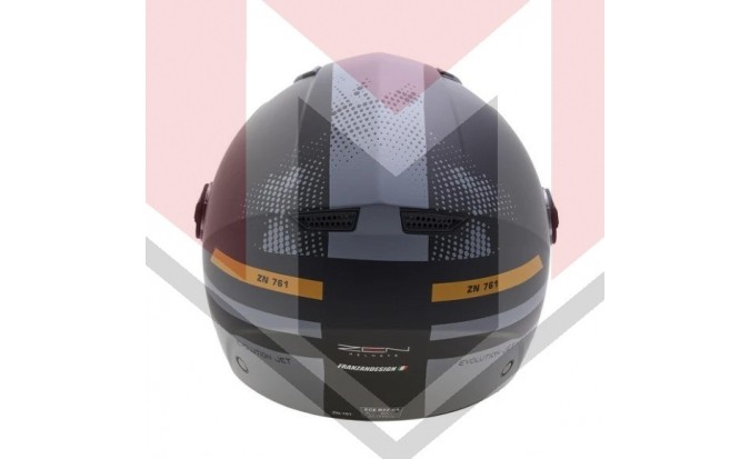 ΚΡΑΝΟΣ ZEN ZN-700 GEMINI ΑΝΟΙΚΤΟ (ECE R22.06) ΜΑΥΡΟ - ΓΚΡΙ - ΠΟΡΤΟΚΑΛΙ MAT