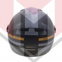 ΚΡΑΝΟΣ ZEN ZN-700 GEMINI ΑΝΟΙΚΤΟ (ECE R22.06) ΜΑΥΡΟ - ΓΚΡΙ - ΠΟΡΤΟΚΑΛΙ MAT
