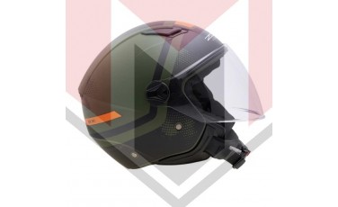 ΚΡΑΝΟΣ ZEN ZN-700 GEMINI ΑΝΟΙΚΤΟ (ECE R22.06) ΠΡΑΣΙΝΟ - ΜΑΥΡΟ MAT 2