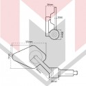 ΚΑΘΡΕΠΤΗΣ ΜΟΝΟΣ ΑΝΤΙΒΑΡΟΥ Arrow Bar End Mirror OX511 OXFORD