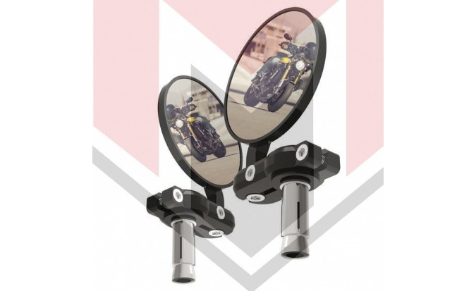 ΚΑΘΡΕΠΤΗΣ ΜΟΝΟΣ ΑΝΤΙΒΑΡΟΥ BarEnd Mirrors - Black OX577 OXFORD