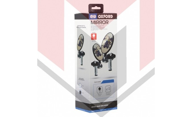 ΚΑΘΡΕΠΤΗΣ ΜΟΝΟΣ ΑΝΤΙΒΑΡΟΥ BarEnd Mirrors - Black OX577 OXFORD