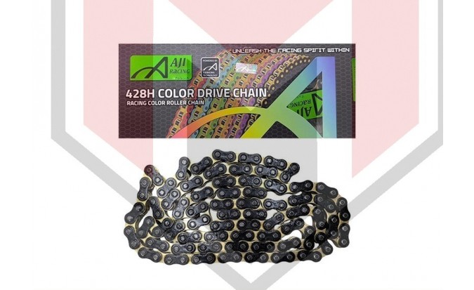 ΑΛΥΣΙΔΑ 428H-132Δ ΕΝΙΣΧΥΜΕΝΗ ΜΑΥΡΗ-ΧΡΥΣΗ AJI RACING