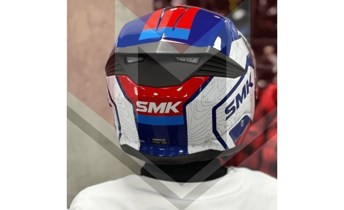 Σπαστό Κράνος 4XL Flip-up HELMET SMK GULLWING NAVIGATOR colour blue/red/white, size 4XL, SMK0116/24/GL513/4XL