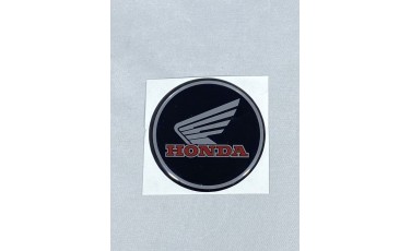 Αυτοκόλλητο Honda μαύρο στρόγγυλο κρυσταλλοποιημένο 5Χ5