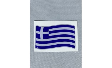 Αυτοκόλλητο ελληνική σημαία κρυσταλλοποιημένο 3Χ5