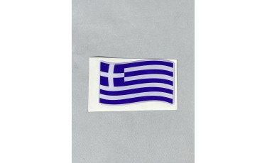 Αυτοκόλλητο ελληνική σημαία κρυσταλλοποιημένο 4Χ7