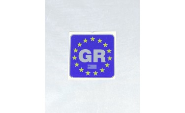 Αυτοκόλλητο GR Ευρωπαϊκή ένωση κρυσταλλοποιημένο 6.50X6.50