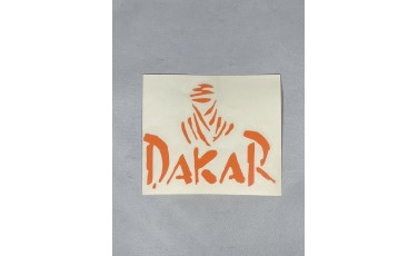 Αυτοκόλλητο Dakar πορτοκαλί ανάγλυφο 7Χ9