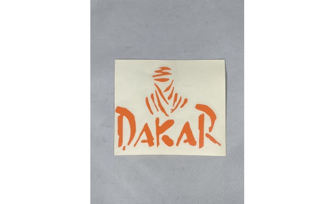 Αυτοκόλλητο Dakar πορτοκαλί ανάγλυφο 7Χ9