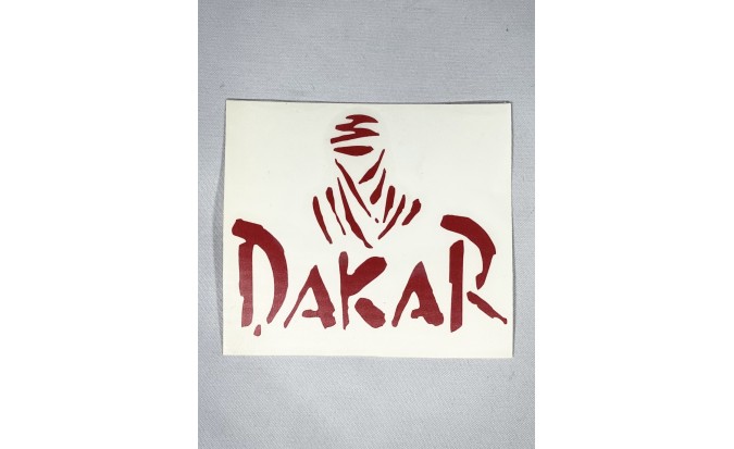 Αυτοκόλλητο Dakar πορτοκαλί ανάγλυφο 7Χ9
