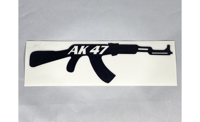 Αυτοκόλλητο AK 47 ανάγλυφο 6 Χ 19