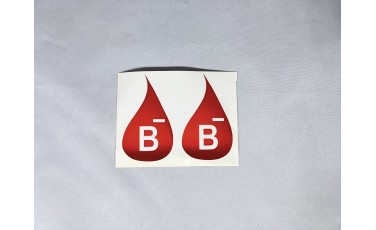 Αυτοκόλλητο ομάδες αίματος 4 Χ 6.5