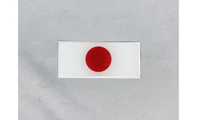 Αυτοκόλλητο σημαία Ιαπωνίας-Japan κρυσταλλοποιημένο 3 Χ 7
