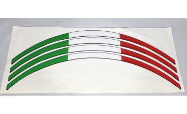 Αυτοκόλλητες ταινίες τροχών Ιταλική σημαία κρυσταλλοποιημένο