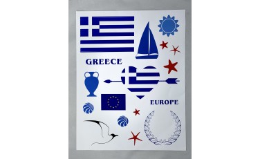 Αυτοκόλλητο Καρτέλα Greece 20 X 29,5